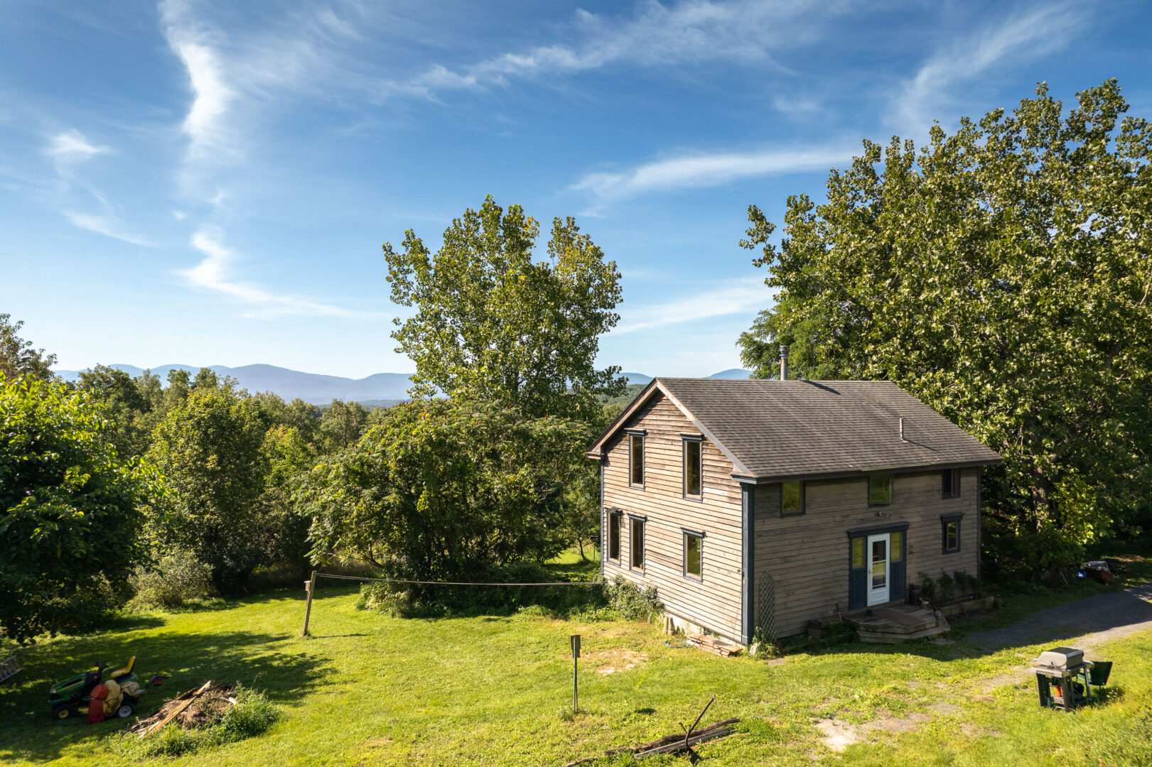 42 Fleming Rd, Rensselaerville. House on a gentle slope facing the Catskill Mountains